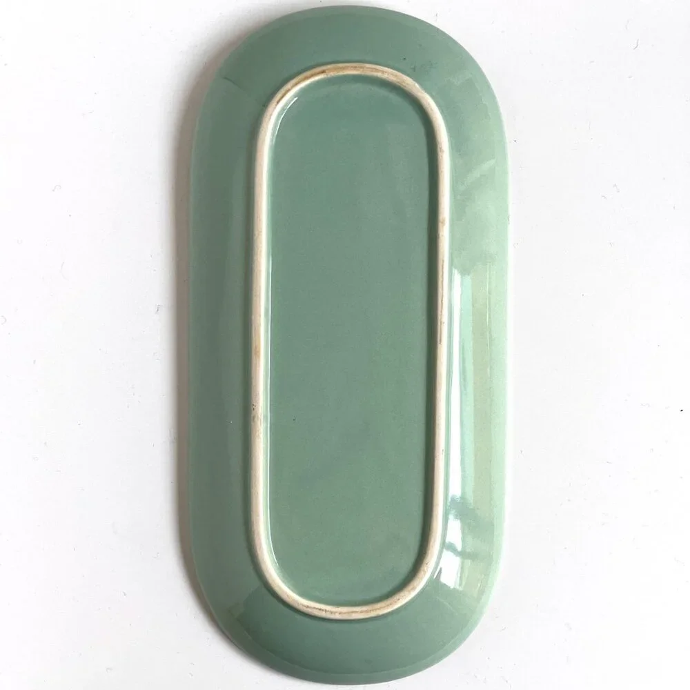 World Market Mint Green Ceramic Trinket Vanity Tray